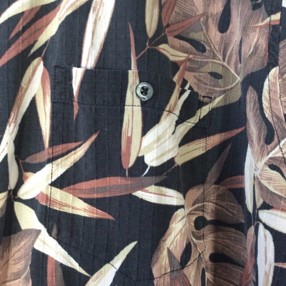 Kona Kai Men’s Button-Down Cotton Shirt Leaf Print Size 2X - Picture 4 of 6
